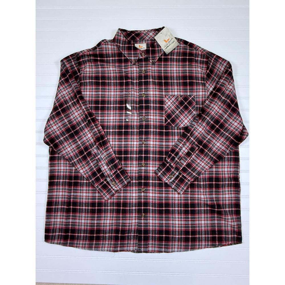 Field &‎ Stream Mens 4XL Classic Lightweight Flannel Shirt Legacy Cav Plaid NWT